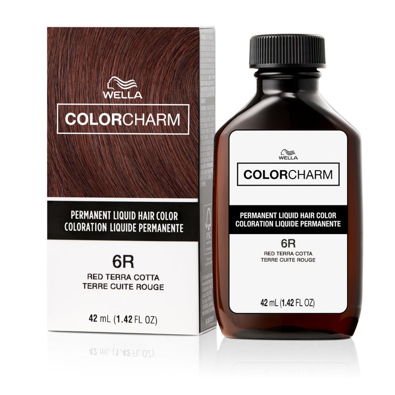COLORCHARM Permanent Liquid Hair Color for Gray Coverage | 6R Red Terra Cotta| 1.4 Fl Oz - Image 1